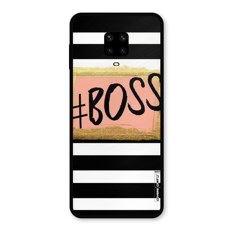 Boss Stripes Metal Back Case for Redmi Note 9 Pro