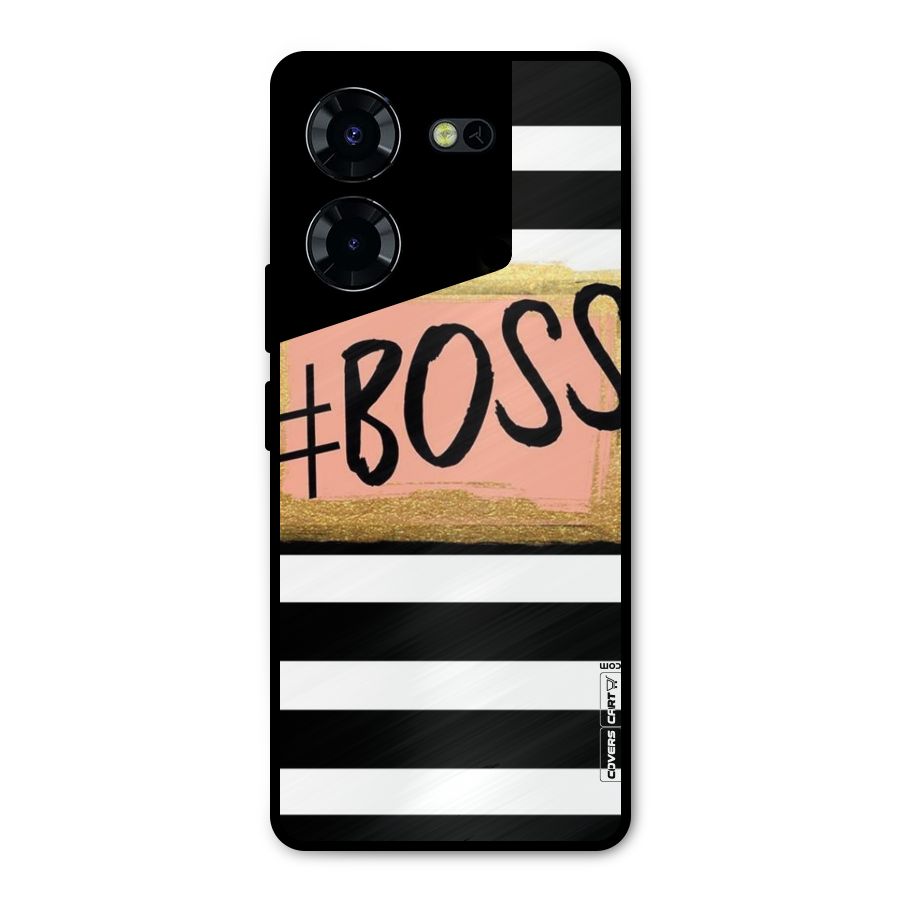 Boss Stripes Metal Back Case for Tecno Pova 5 Pro 5G