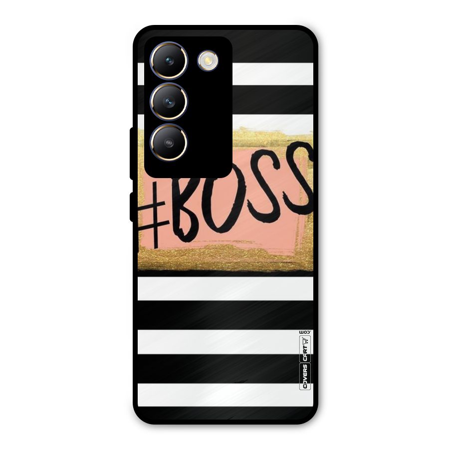 Boss Stripes Metal Back Case for Vivo T3 5G