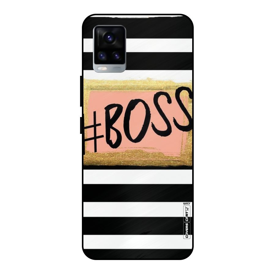 Boss Stripes Metal Back Case for Vivo V20 2021