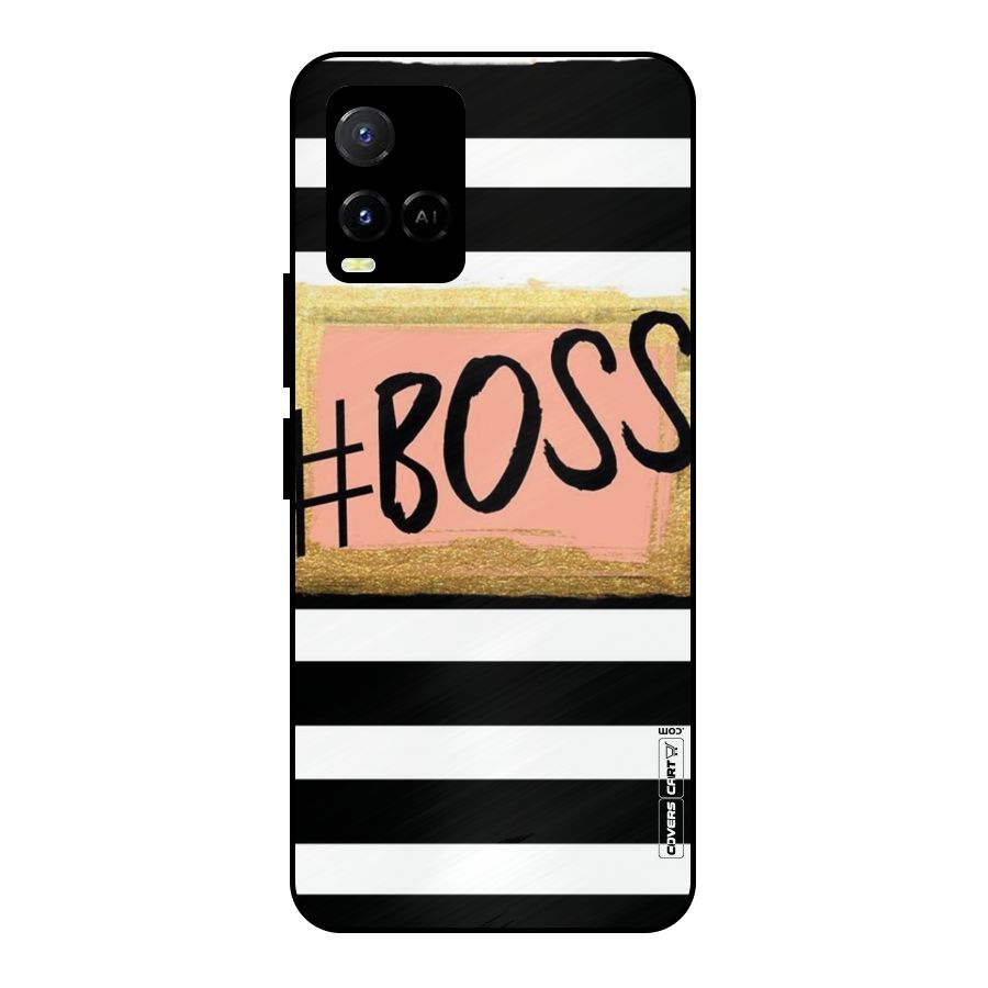 Boss Stripes Metal Back Case for Vivo Y21A