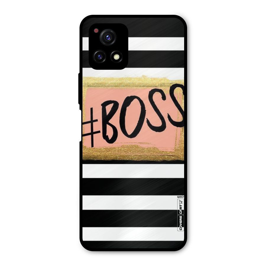 Boss Stripes Metal Back Case for Vivo Y72 5G