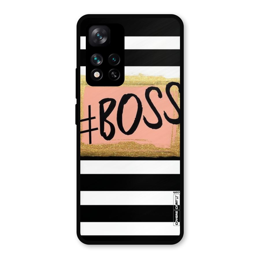 Boss Stripes Metal Back Case for Xiaomi 11i Hypercharge 5G