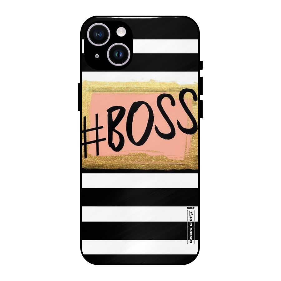 Boss Stripes Metal Back Case for iPhone 14 Plus