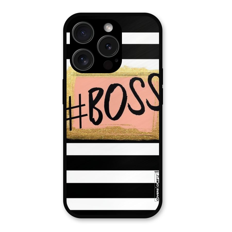 Boss Stripes Metal Back Case for iPhone 15 Pro