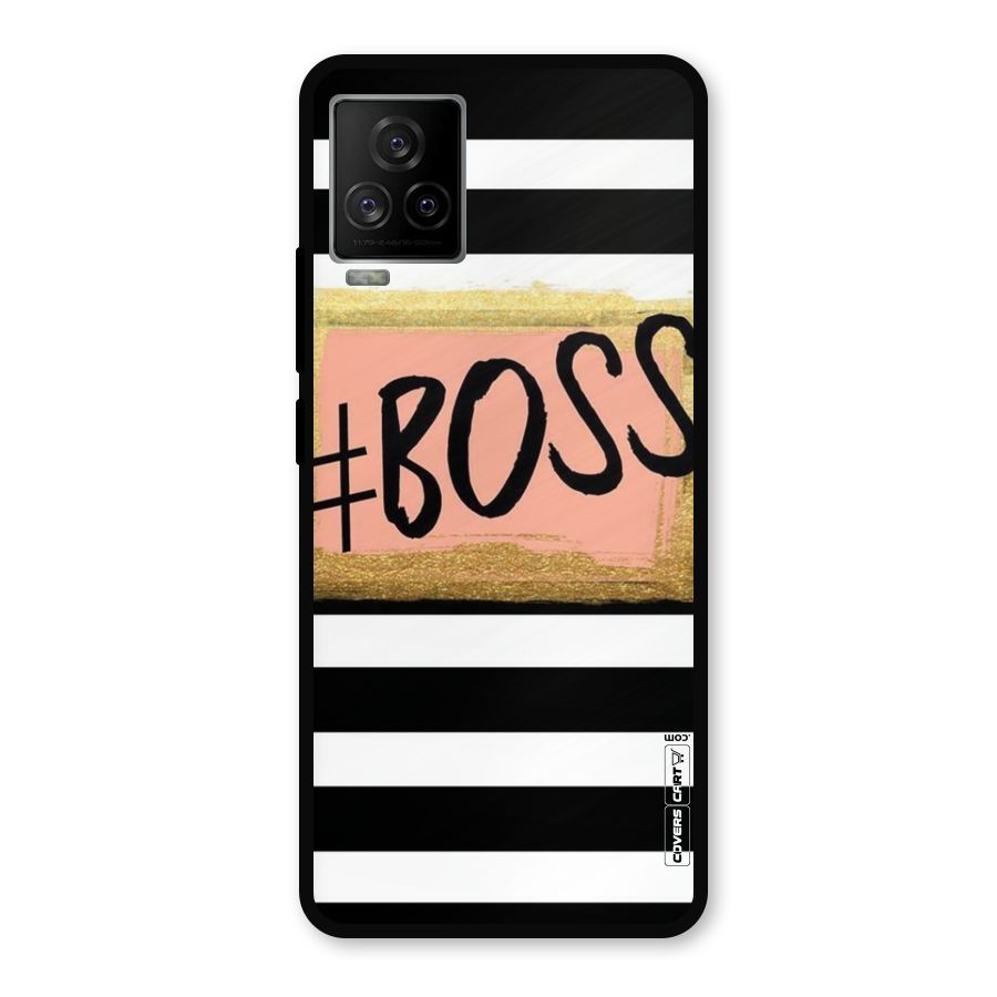 Boss Stripes Metal Back Case for iQOO 7 Legend 5G