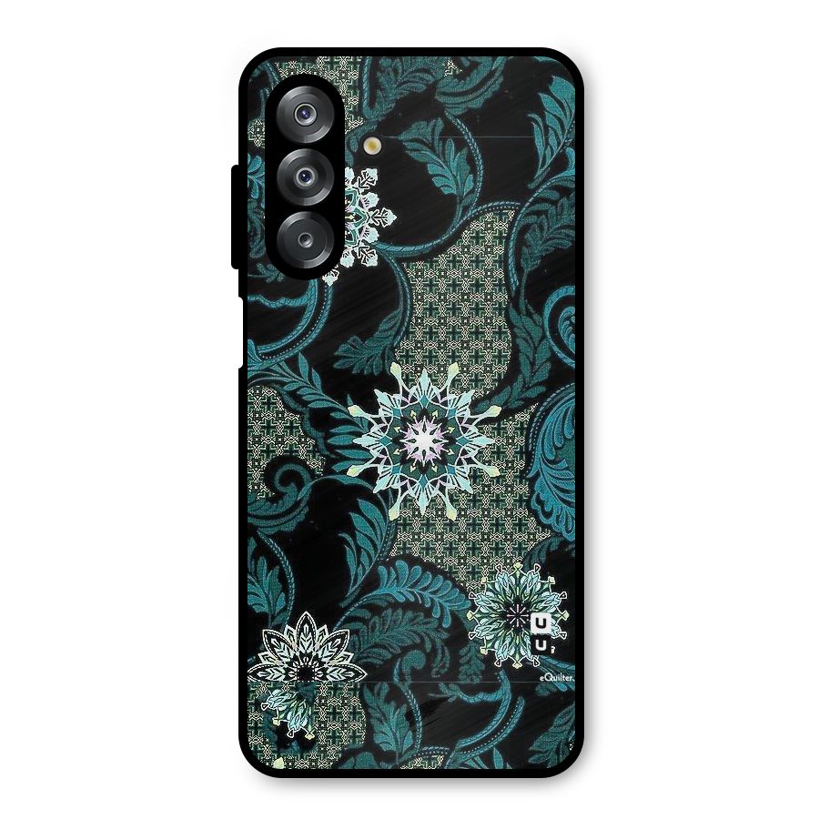 Bottle Green Floral Metal Back Case for Galaxy A26