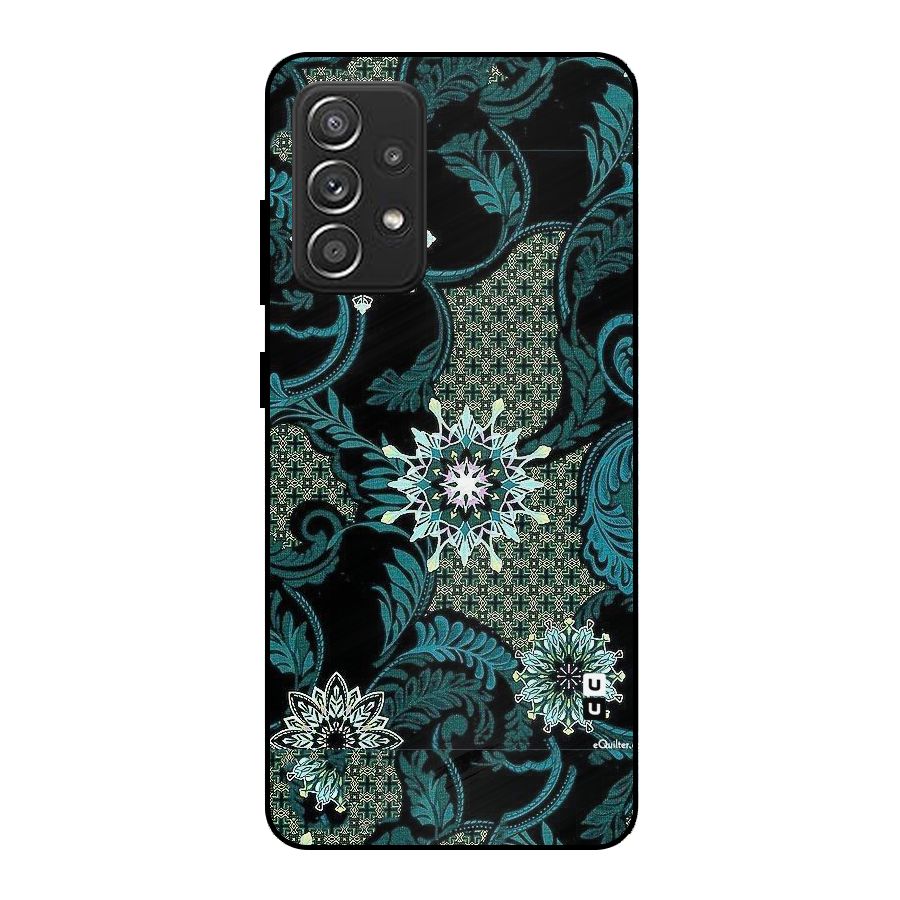 Bottle Green Floral Metal Back Case for Galaxy A52s 5G