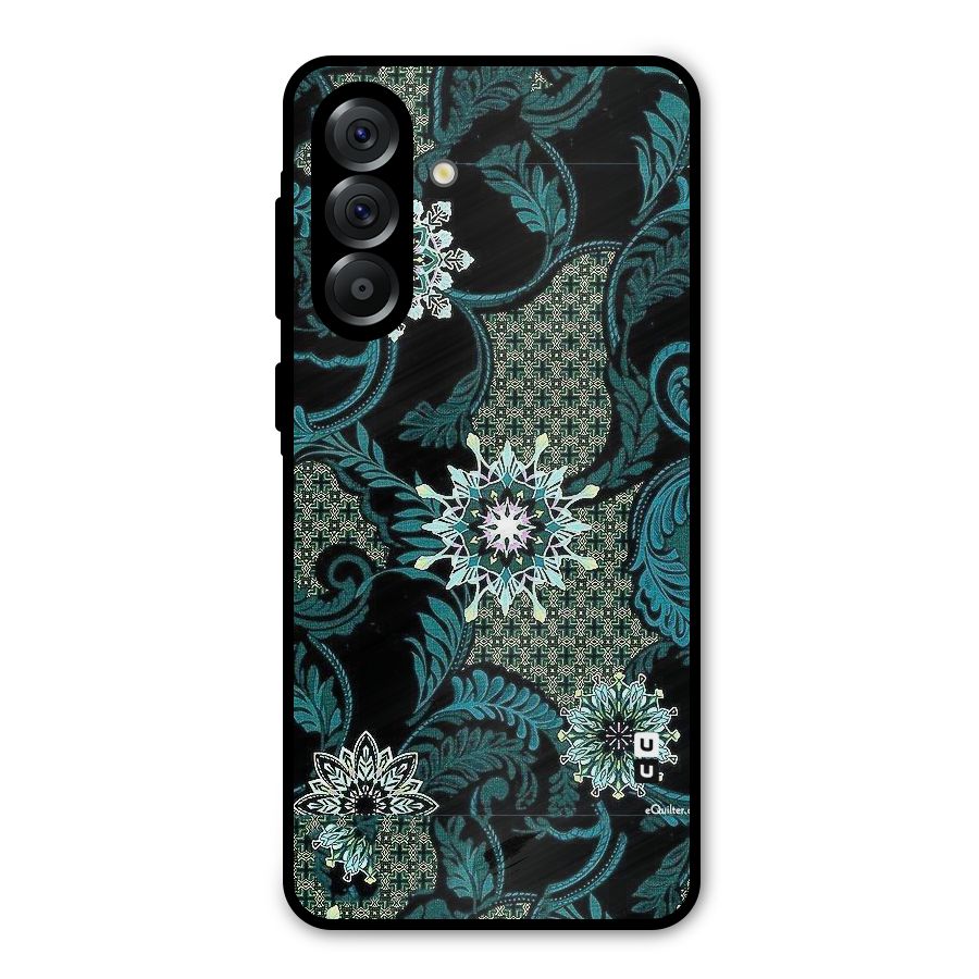 Bottle Green Floral Metal Back Case for Galaxy A56