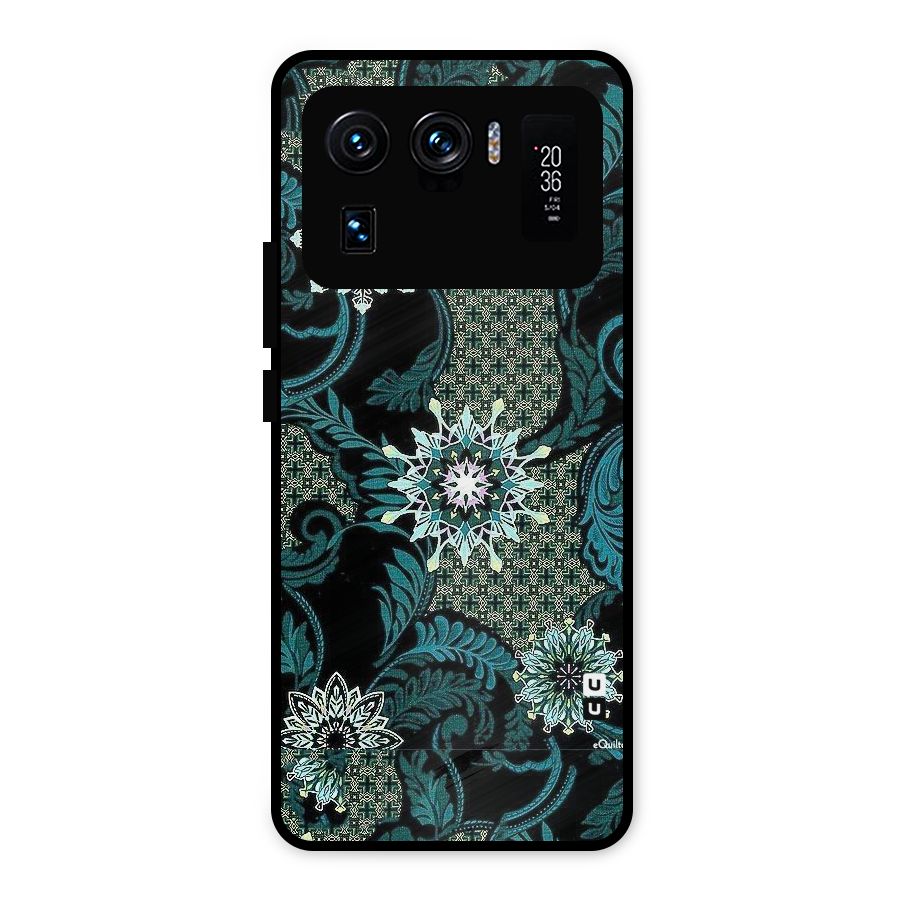 Bottle Green Floral Metal Back Case for Mi 11 Ultra