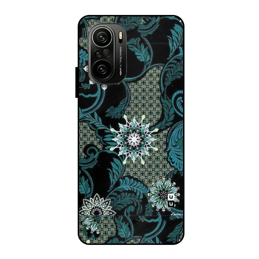 Bottle Green Floral Metal Back Case for Mi 11x