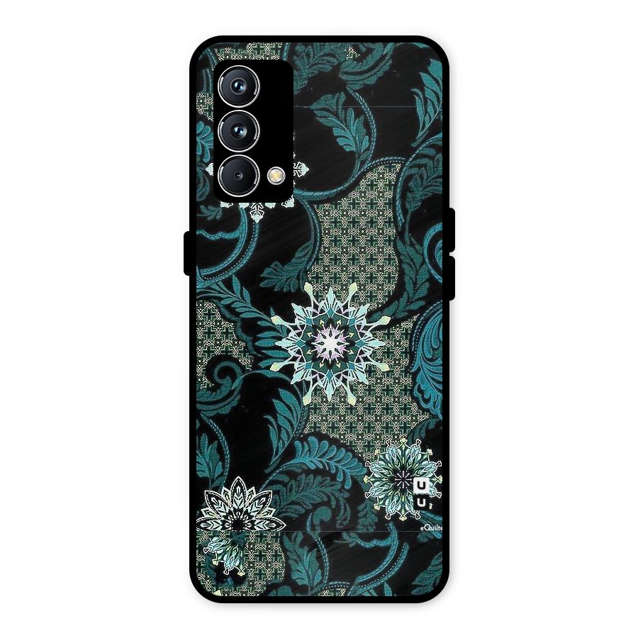 Bottle Green Floral Metal Back Case for Realme GT Master Edition