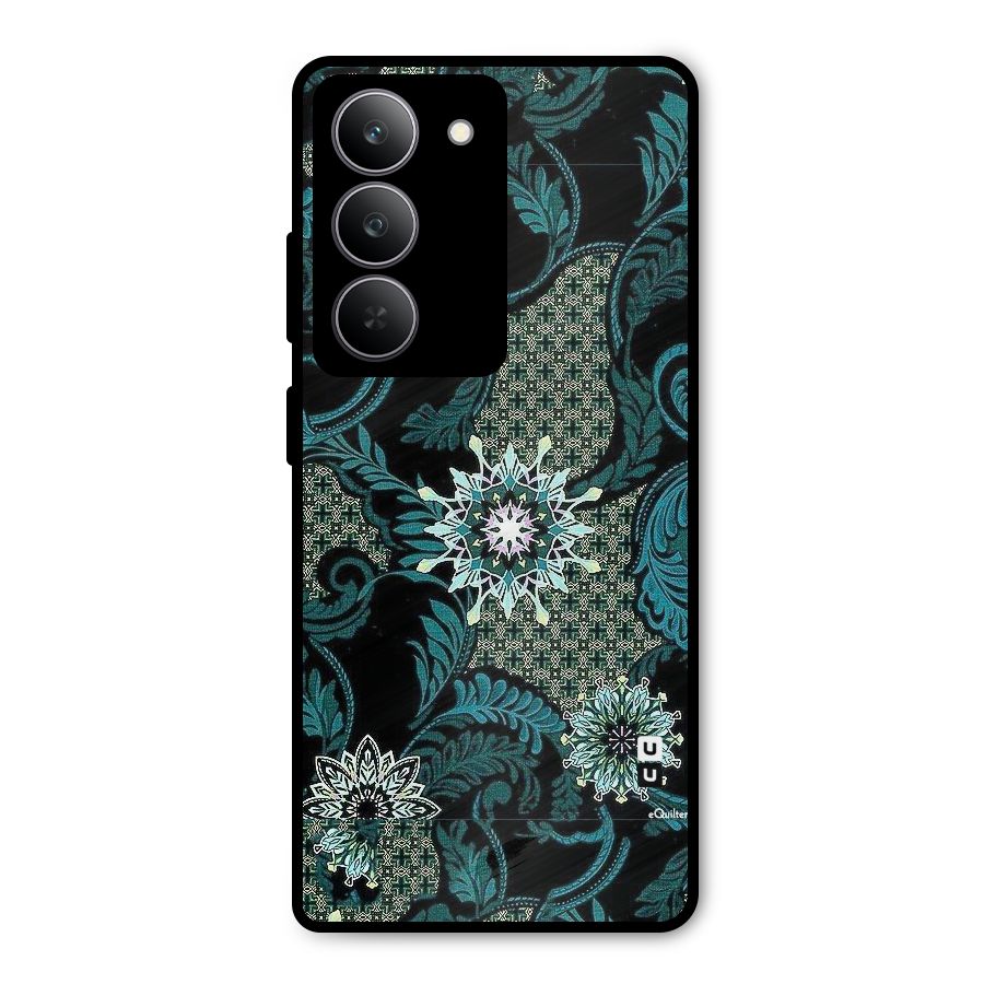 Bottle Green Floral Metal Back Case for Realme P3x