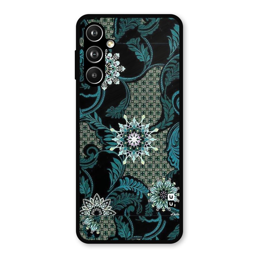 Bottle Green Floral Metal Back Case for Samsung Galaxy M54
