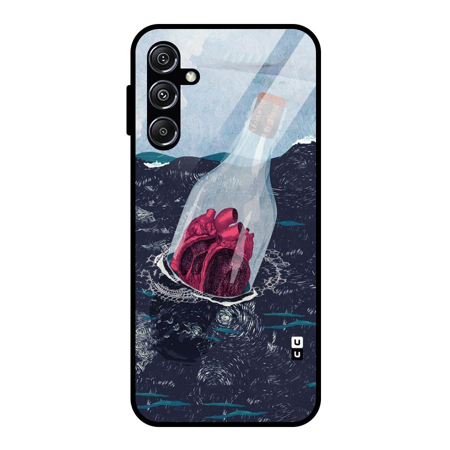 Bottle Heart Glass Back Case for Galaxy M34 5G