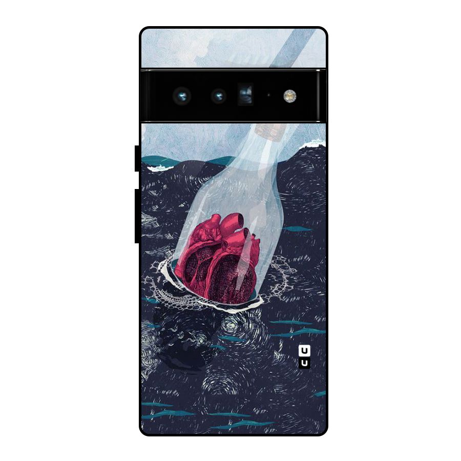Bottle Heart Glass Back Case for Google Pixel 6 Pro