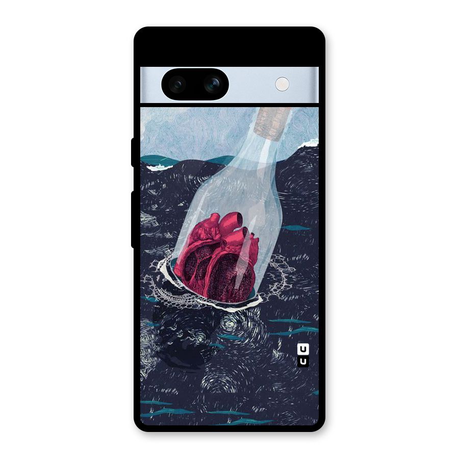 Bottle Heart Glass Back Case for Google Pixel 7a