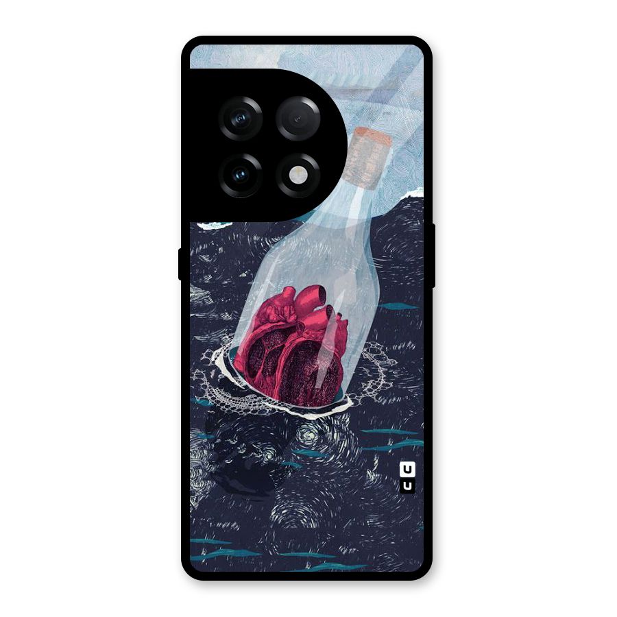 Bottle Heart Glass Back Case for OnePlus 11R