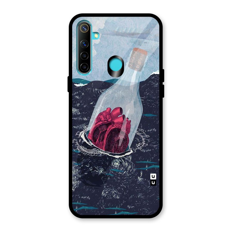 Bottle Heart Glass Back Case for Realme 5