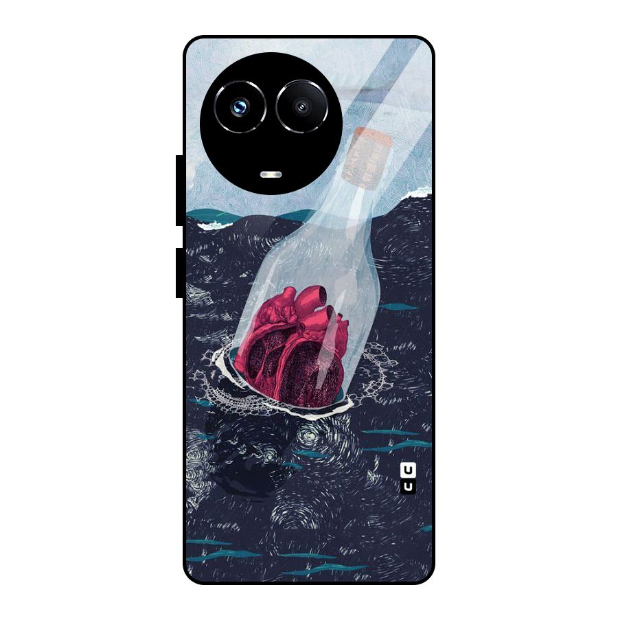 Bottle Heart Glass Back Case for Realme Narzo 60X
