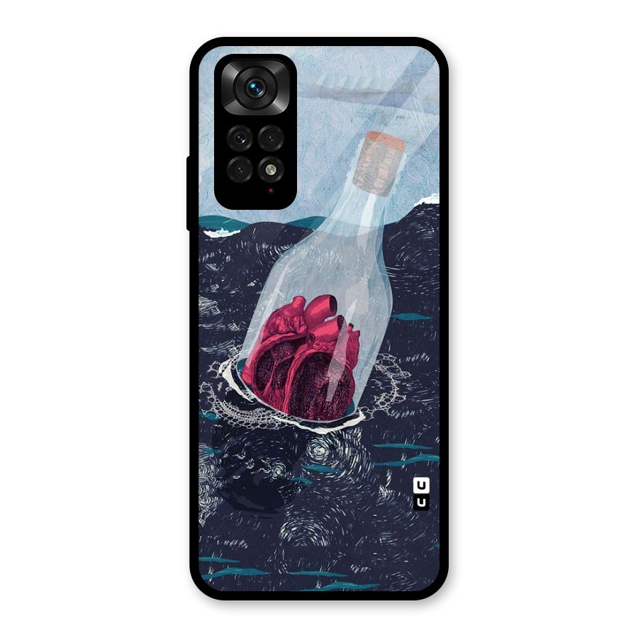 Bottle Heart Glass Back Case for Redmi Note 11S