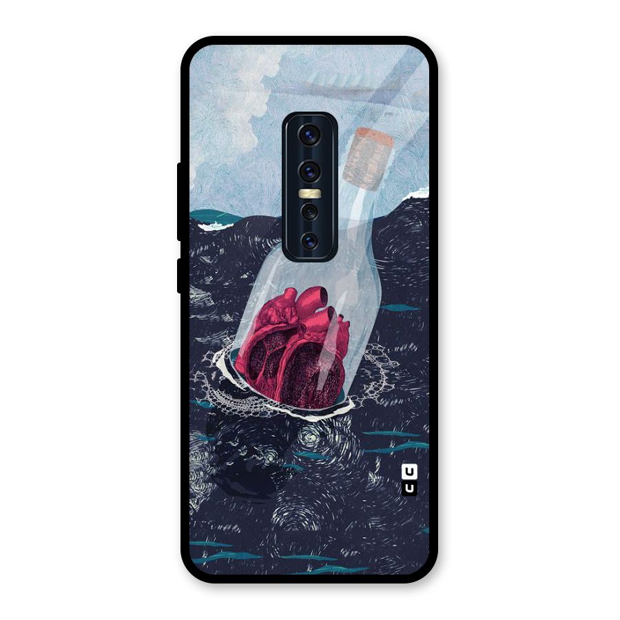Bottle Heart Glass Back Case for Vivo V17 Pro