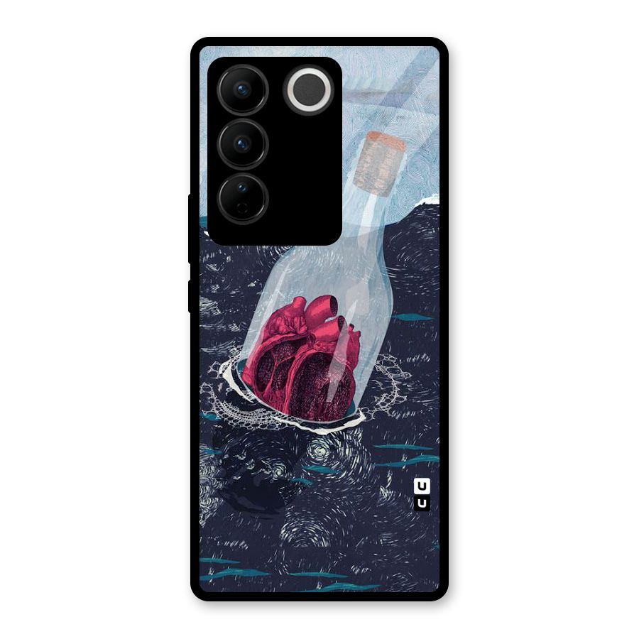 Bottle Heart Glass Back Case for Vivo V27