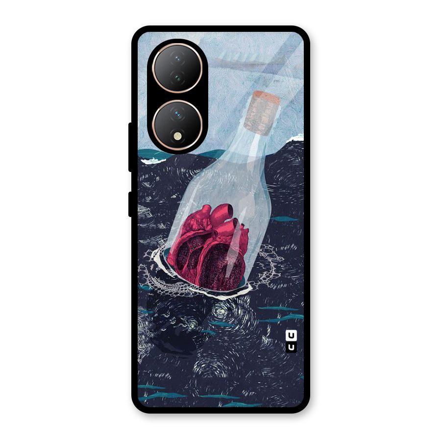 Bottle Heart Glass Back Case for Vivo Y100A
