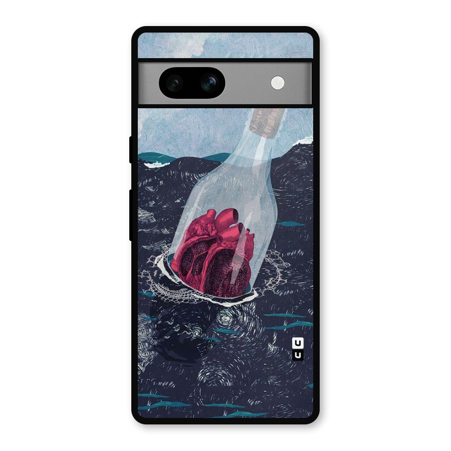 Bottle Heart Metal Back Case for Google Pixel 7a