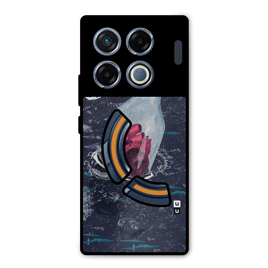 Bottle Heart Metal Back Case for Infinix GT 20 Pro