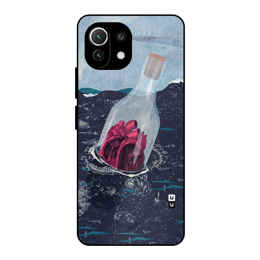 Bottle Heart Metal Back Case for Mi 11 Lite