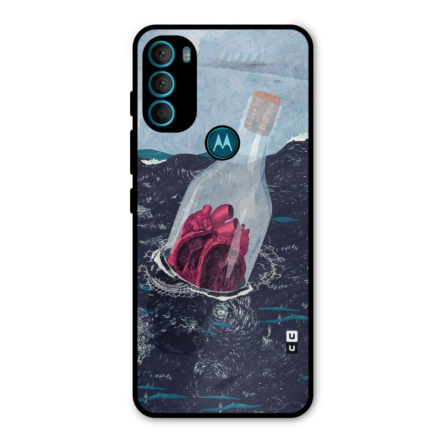Bottle Heart Metal Back Case for Moto G71 5G