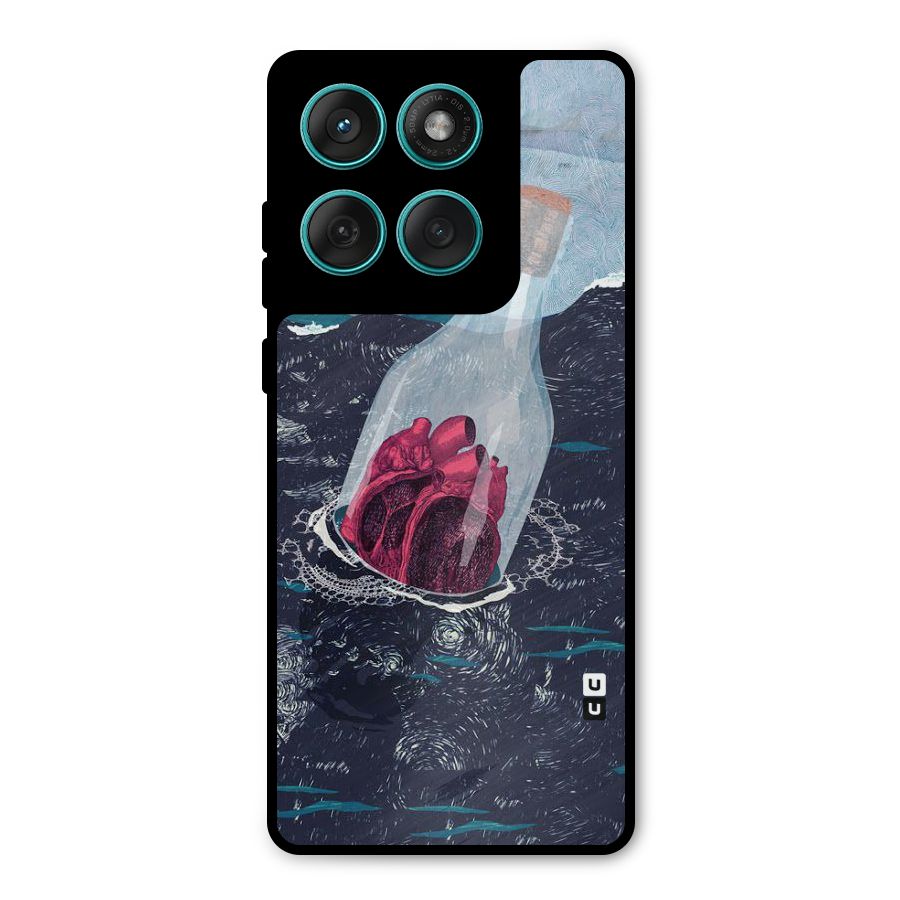 Bottle Heart Metal Back Case for Motorola Edge 60