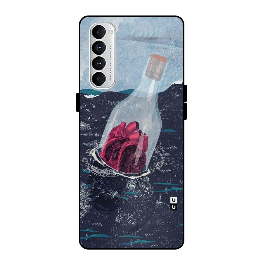 Bottle Heart Metal Back Case for Oppo Reno4 Pro