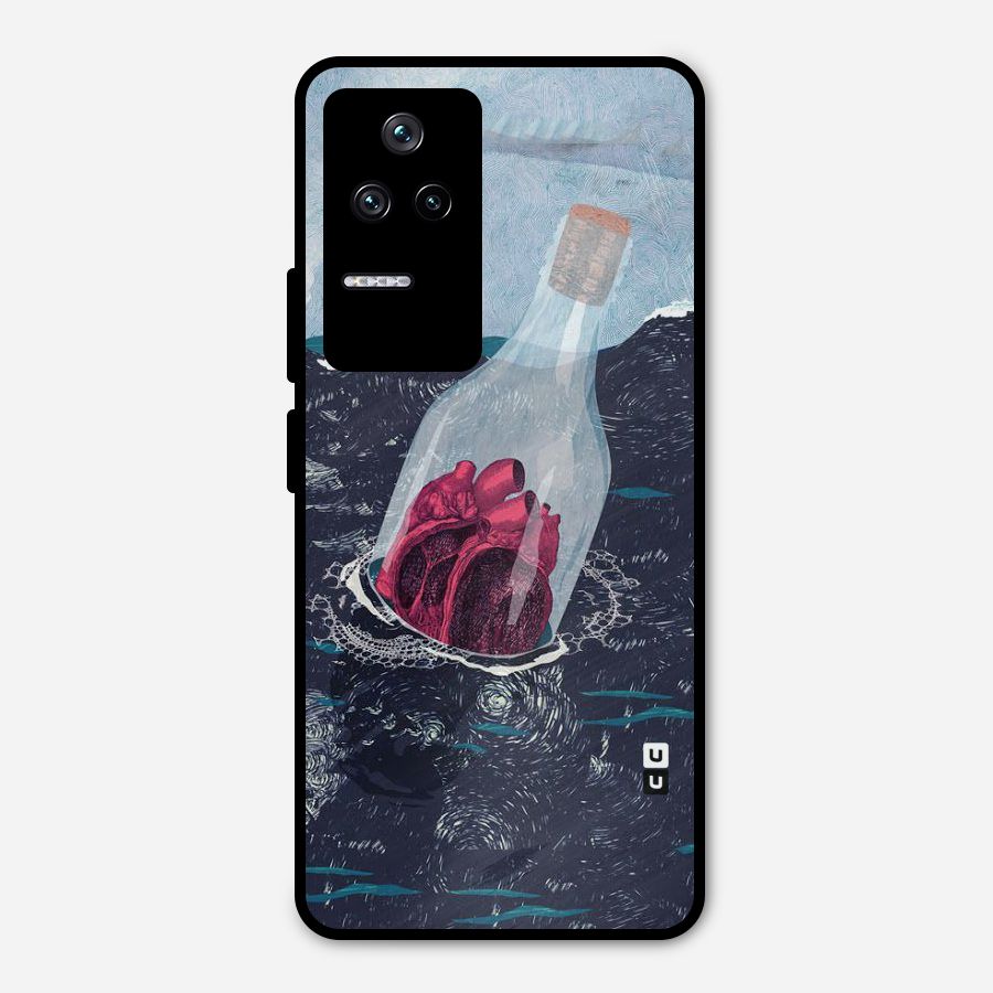Bottle Heart Metal Back Case for Poco F4 5G