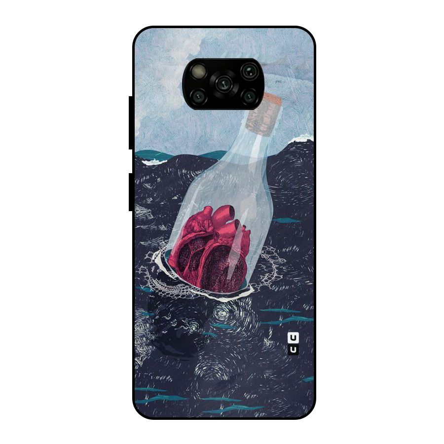 Bottle Heart Metal Back Case for Poco X3