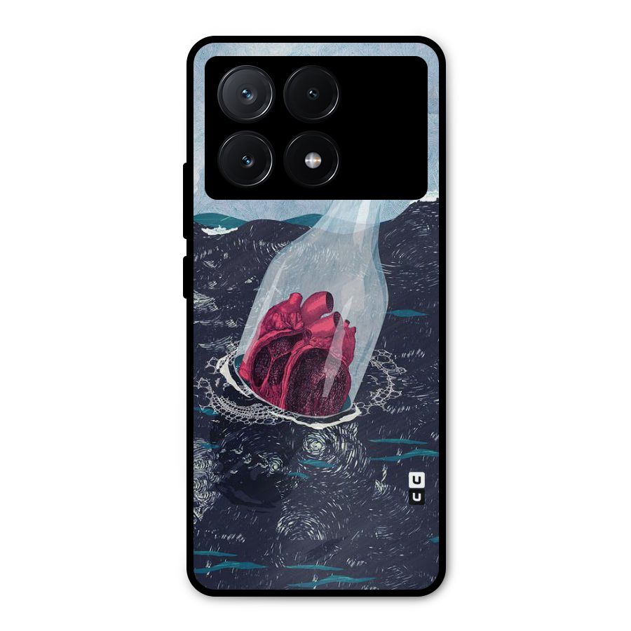 Bottle Heart Metal Back Case for Poco X6 Pro