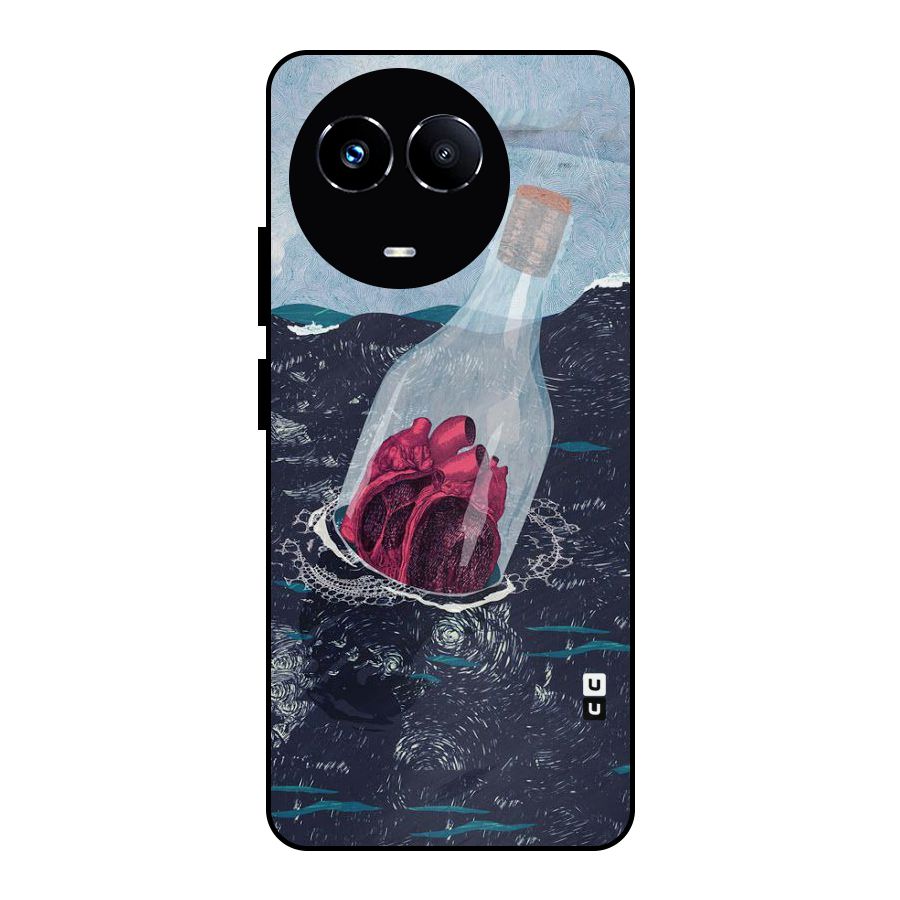 Bottle Heart Metal Back Case for Realme 11X