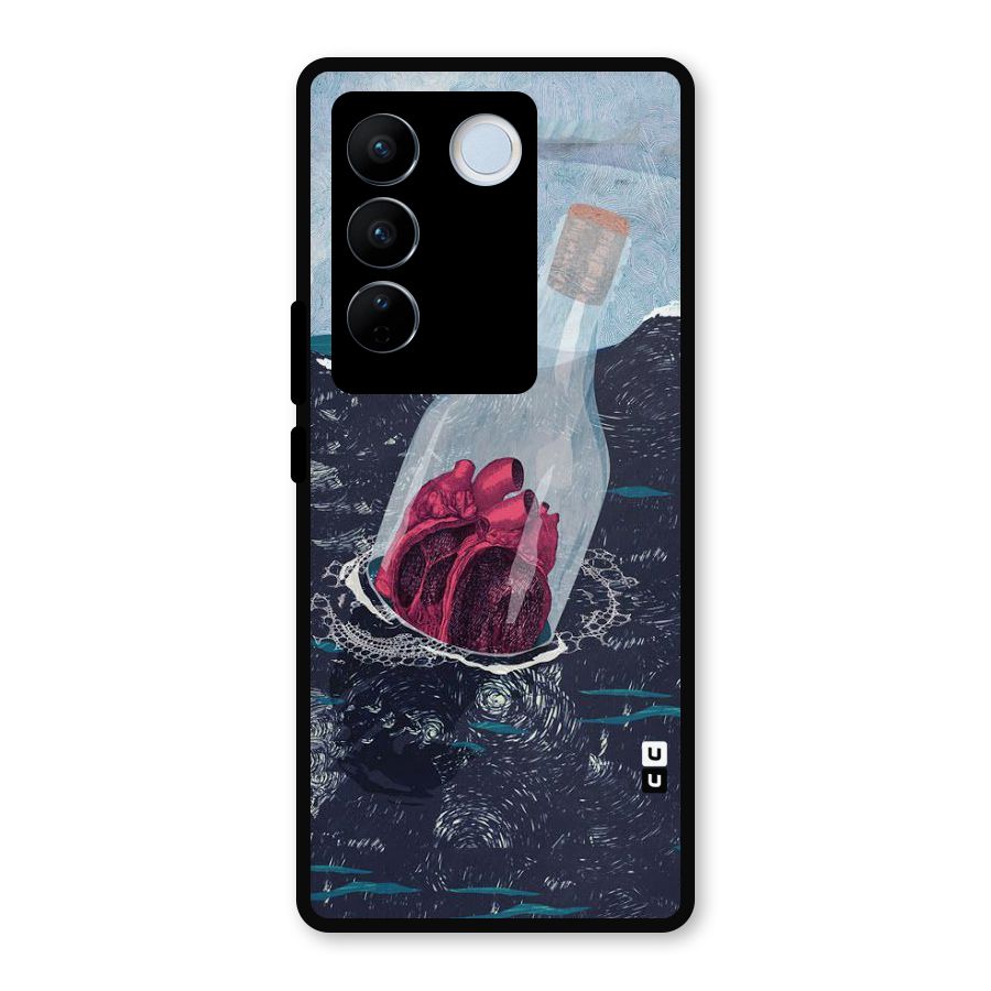 Bottle Heart Metal Back Case for Vivo V27