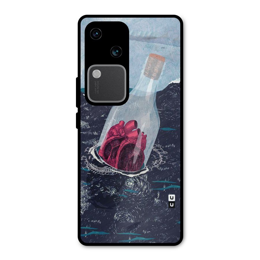 Bottle Heart Metal Back Case for Vivo V30 Pro