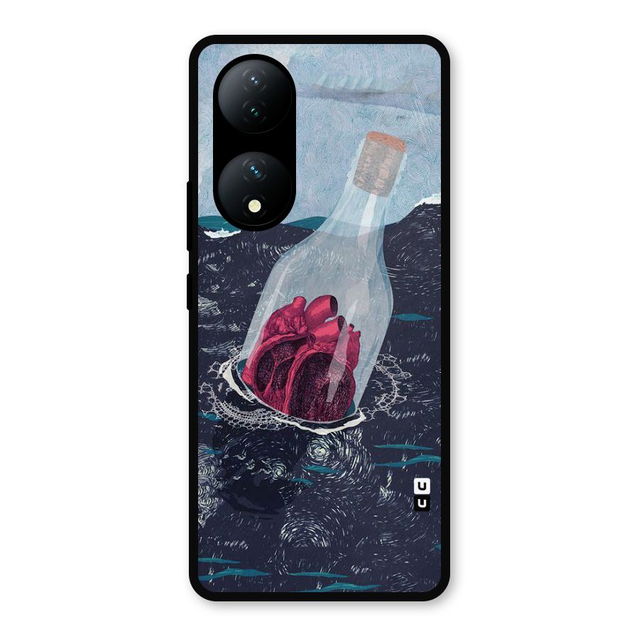 Bottle Heart Metal Back Case for Vivo Y100a