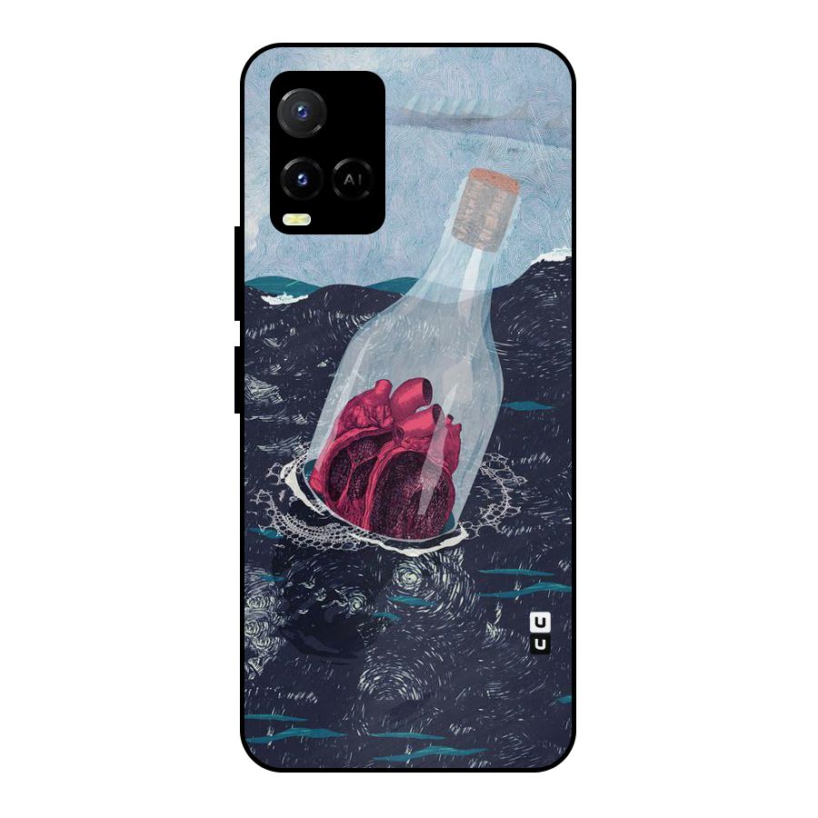 Bottle Heart Metal Back Case for Vivo Y21