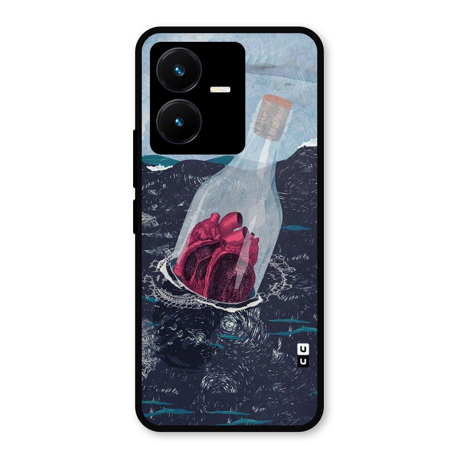 Bottle Heart Metal Back Case for Vivo Y22