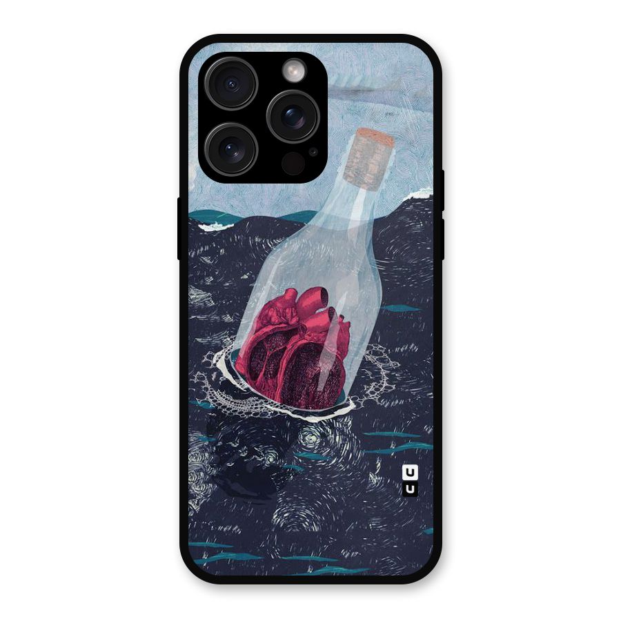 Bottle Heart Metal Back Case for iPhone 15 Pro Max