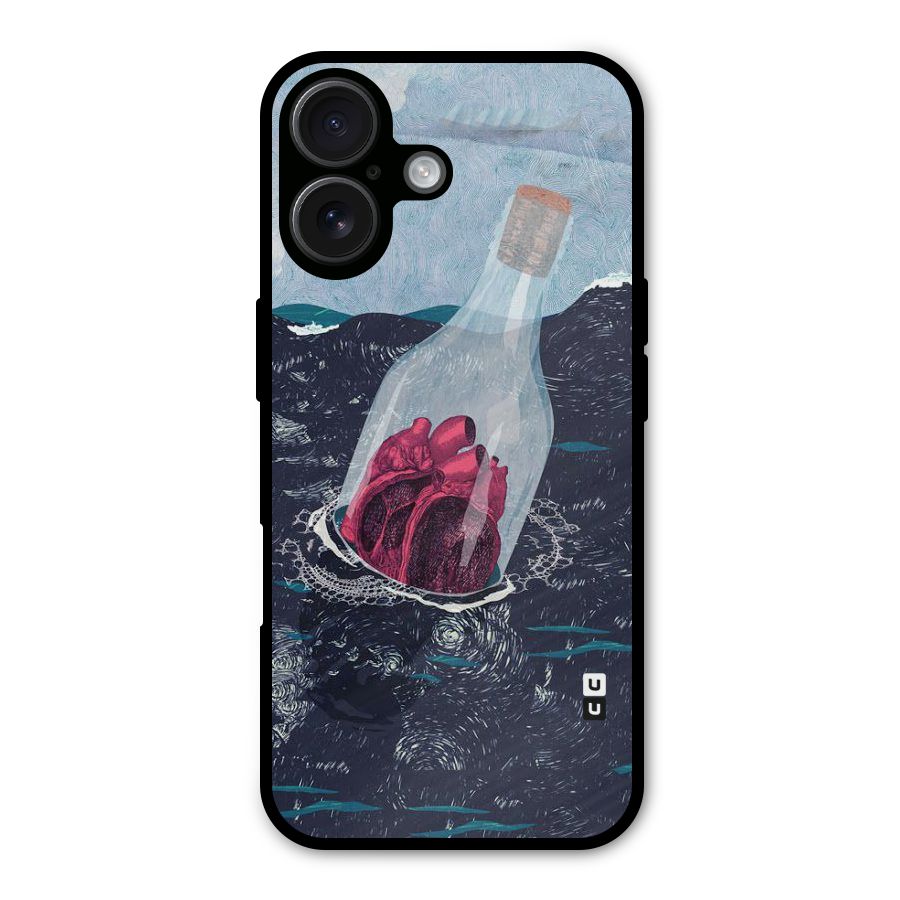 Bottle Heart Metal Back Case for iPhone 16
