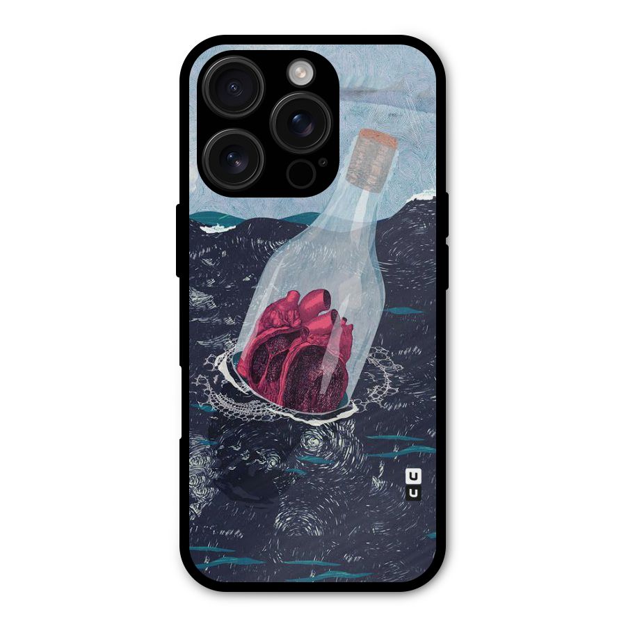Bottle Heart Metal Back Case for iPhone 16 Pro