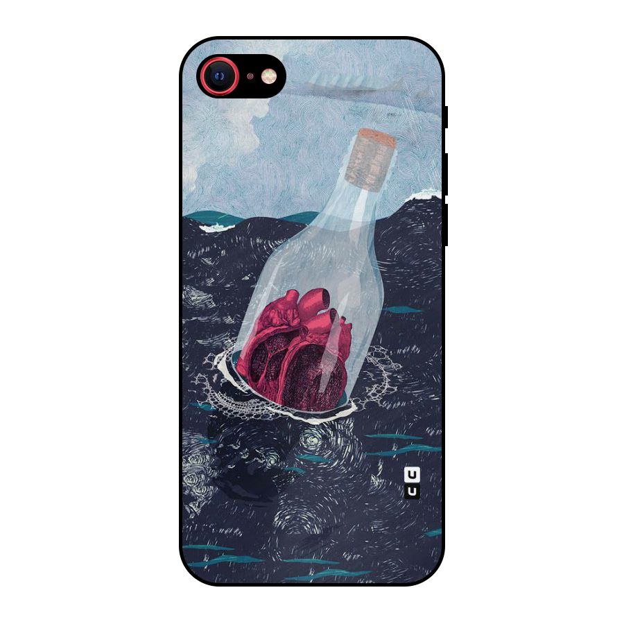 Bottle Heart Metal Back Case for iPhone SE 2020