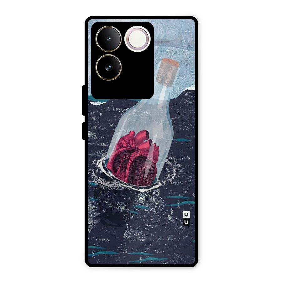 Bottle Heart Metal Back Case for iQOO Z7 Pro
