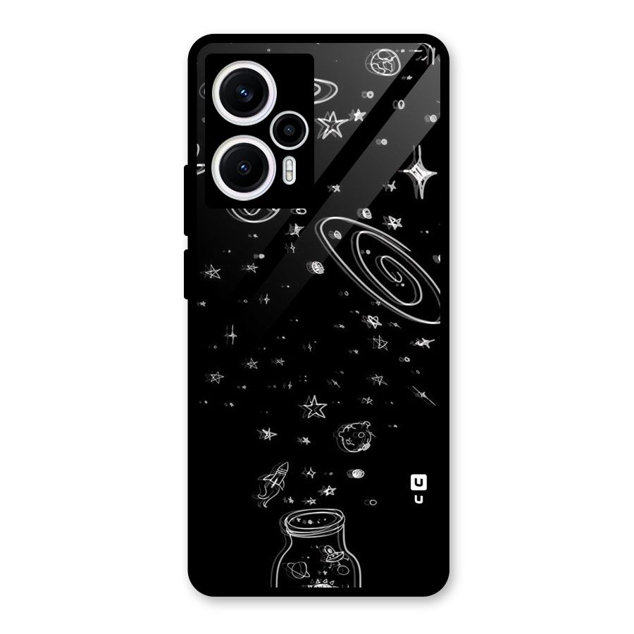 Bottle Of Stars Glass Back Case for Poco F5