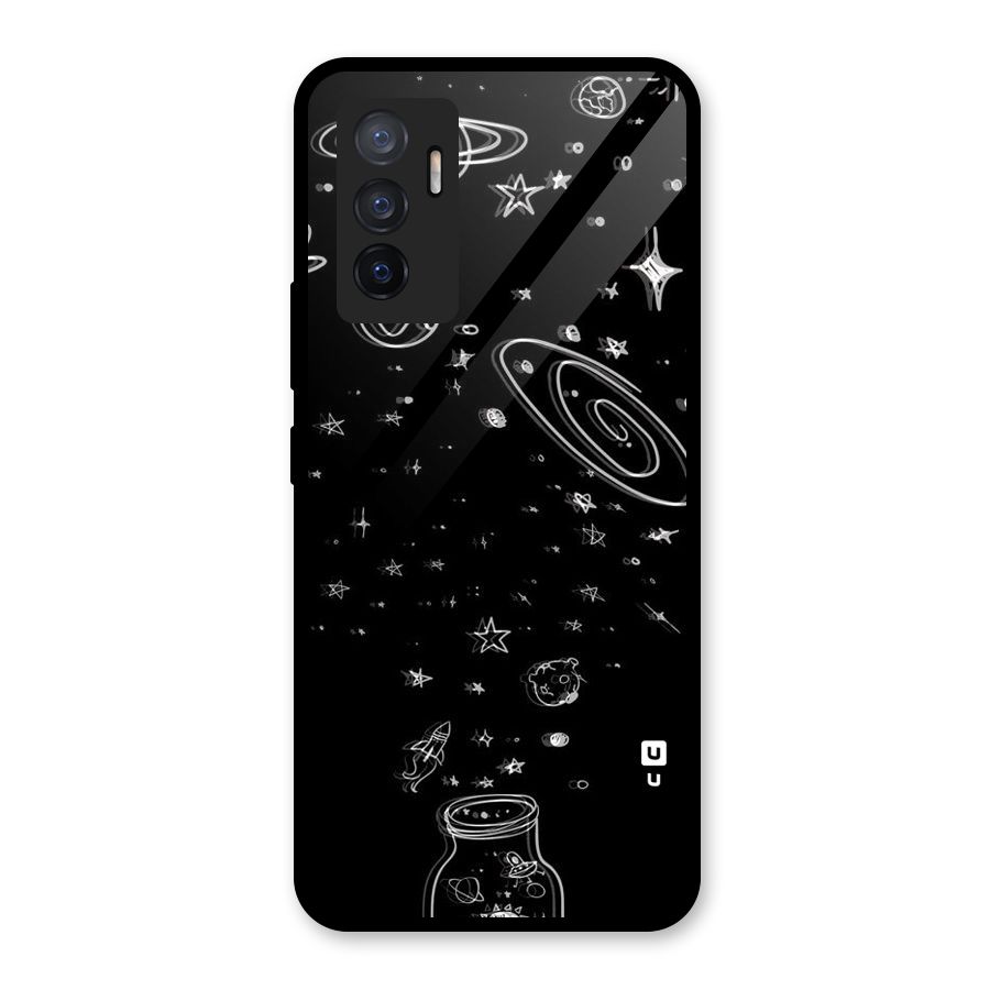 Bottle Of Stars Glass Back Case for Vivo V23e